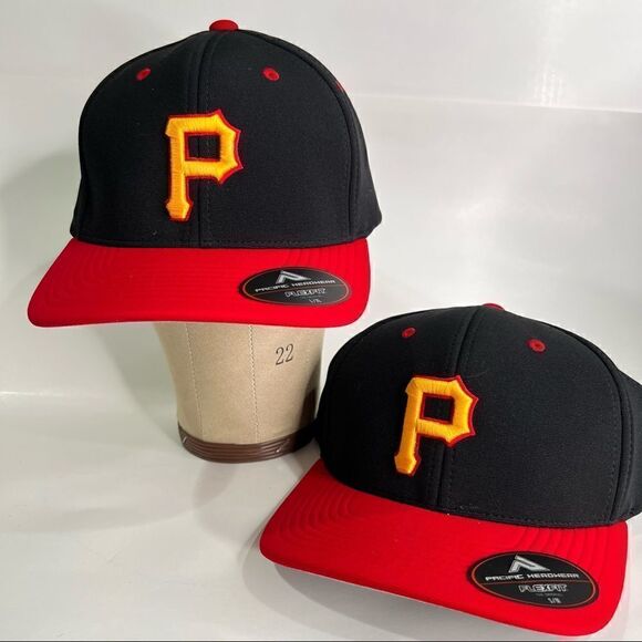 Pacific Headwear Pottstown Pirates Flexfit Ball cap Bundle of 2 NWOT - Picture 1 of 12